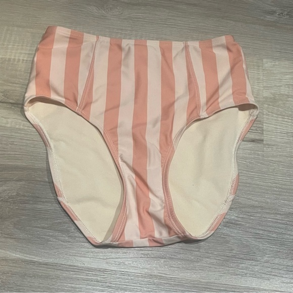 Lime Ricki striped peach swimsuit bottom size small